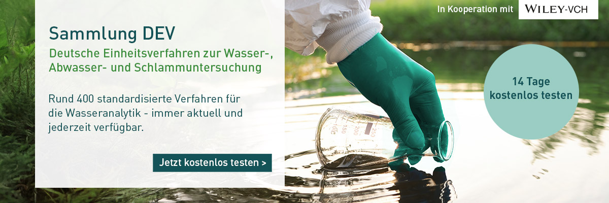 Entnahme einer Wasserprobe zur Analyse